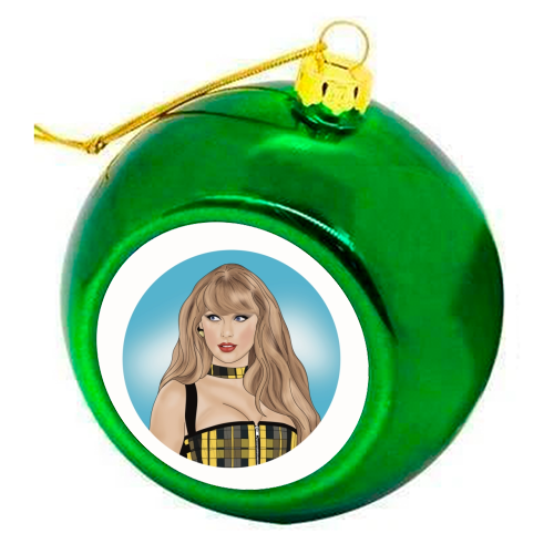 Tartan Tay Print - colourful christmas bauble by Drawings by Firefly