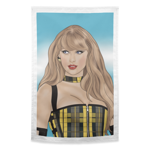 Tartan Tay Print - funny tea towel by Drawings by Firefly