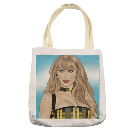 Tartan Tay Print - printed canvas tote bag by Drawings by Firefly