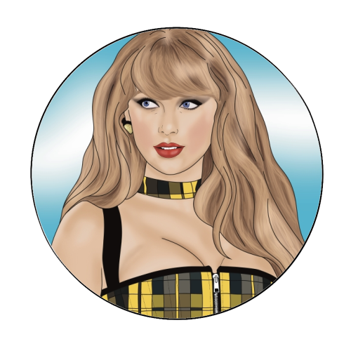 Tartan Tay Print - Circle Sticker by Drawings by Firefly