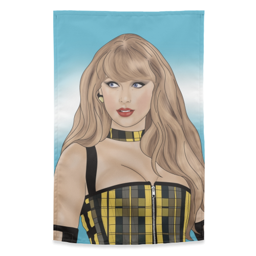 Tartan Tay Print - funny tea towel by Drawings by Firefly