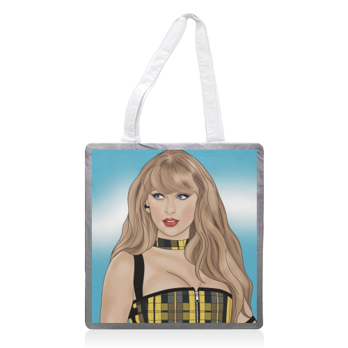 Tartan Tay Print - printed canvas tote bag by Drawings by Firefly