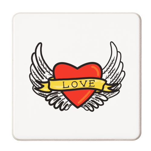 Tattoo Love - personalised beer coaster by Adam Regester