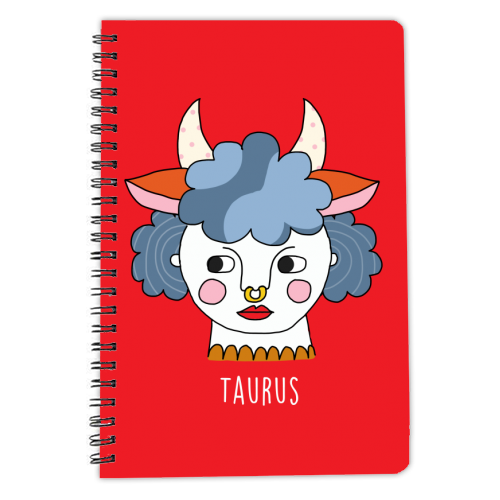 Taurus Girl - personalised A4, A5, A6 notebook by Nichola Cowdery