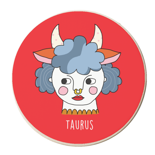Taurus Girl - personalised beer coaster by Nichola Cowdery