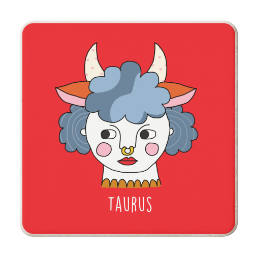 Taurus Girl - personalised beer coaster by Nichola Cowdery