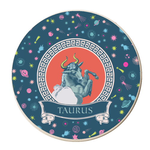 Taurus - personalised beer coaster by Wallace Elizabeth