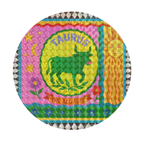 TAURUS STAR SIGN ‘THE RELIABLE' - Circle Sticker by Wallace Elizabeth