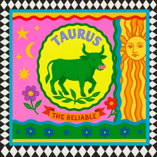 TAURUS STAR SIGN ‘THE RELIABLE' - Die Cut Sticker by Wallace Elizabeth