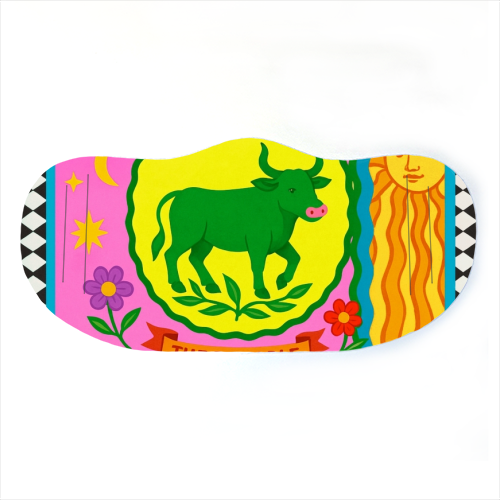 TAURUS STAR SIGN ‘THE RELIABLE' - face cover mask by Wallace Elizabeth