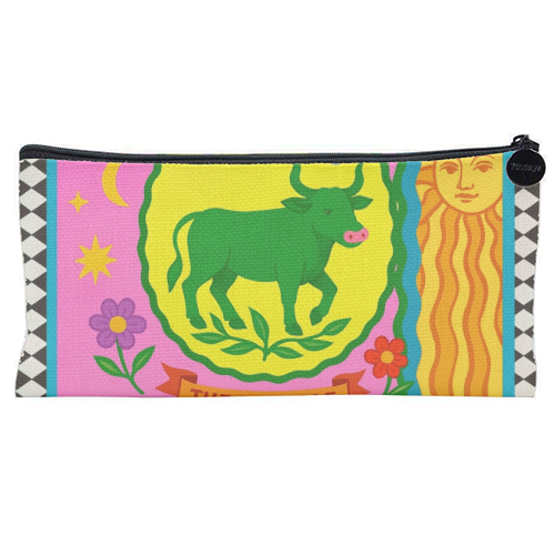 TAURUS STAR SIGN ‘THE RELIABLE' - flat pencil case by Wallace Elizabeth