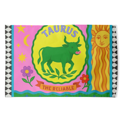 TAURUS STAR SIGN ‘THE RELIABLE' - funny tea towel by Wallace Elizabeth