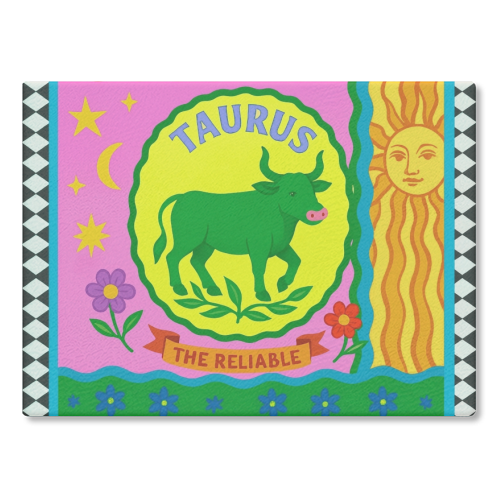 TAURUS STAR SIGN ‘THE RELIABLE' - glass chopping board by Wallace Elizabeth