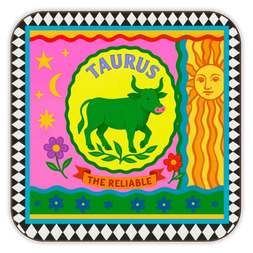 TAURUS STAR SIGN ‘THE RELIABLE' - personalised beer coaster by Wallace Elizabeth