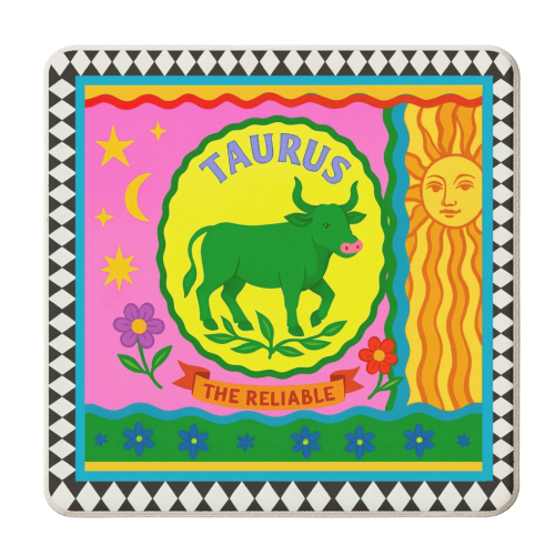 TAURUS STAR SIGN ‘THE RELIABLE' - personalised beer coaster by Wallace Elizabeth