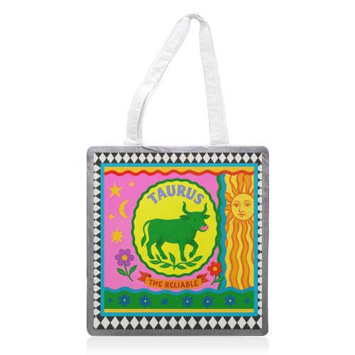 TAURUS STAR SIGN ‘THE RELIABLE' - printed canvas tote bag by Wallace Elizabeth