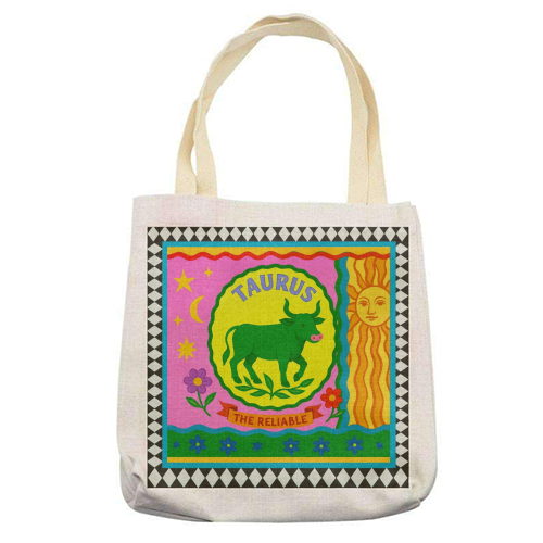 TAURUS STAR SIGN ‘THE RELIABLE' - printed canvas tote bag by Wallace Elizabeth