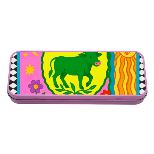 TAURUS STAR SIGN ‘THE RELIABLE' - tin pencil case by Wallace Elizabeth