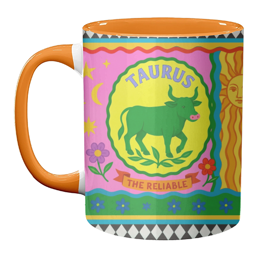TAURUS STAR SIGN ‘THE RELIABLE' - unique mug by Wallace Elizabeth