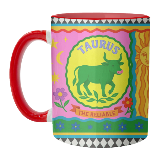 TAURUS STAR SIGN ‘THE RELIABLE' - unique mug by Wallace Elizabeth