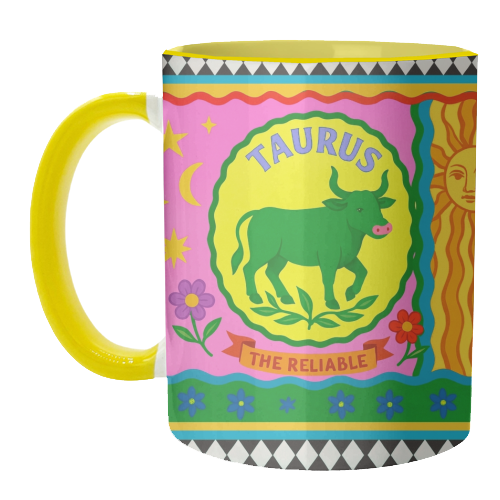 TAURUS STAR SIGN ‘THE RELIABLE' - unique mug by Wallace Elizabeth