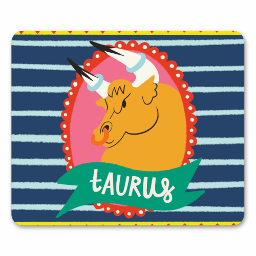 Taurus Zodiac Astrology Star Sign Design - mouse mat by AbiGoLucky