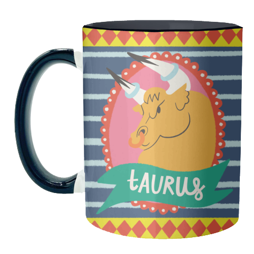 Taurus Zodiac Astrology Star Sign Design - unique mug by AbiGoLucky