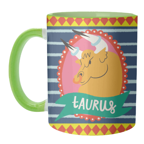 Taurus Zodiac Astrology Star Sign Design - unique mug by AbiGoLucky