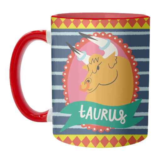 Taurus Zodiac Astrology Star Sign Design - unique mug by AbiGoLucky
