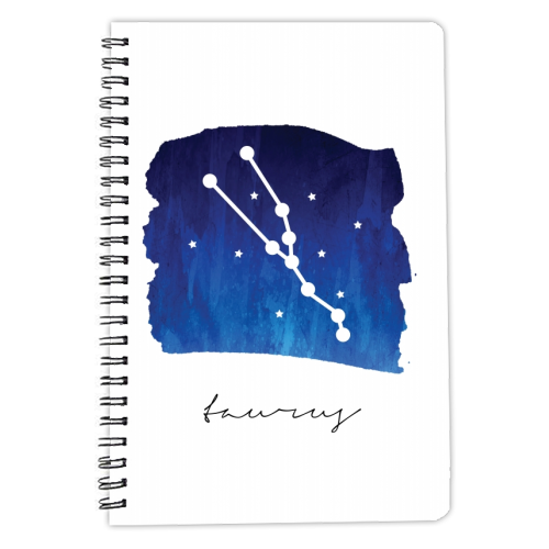 Taurus Zodiac Constellation - personalised A4, A5, A6 notebook by Toni Scott