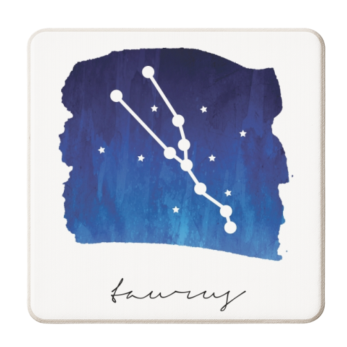 Taurus Zodiac Constellation - personalised beer coaster by Toni Scott