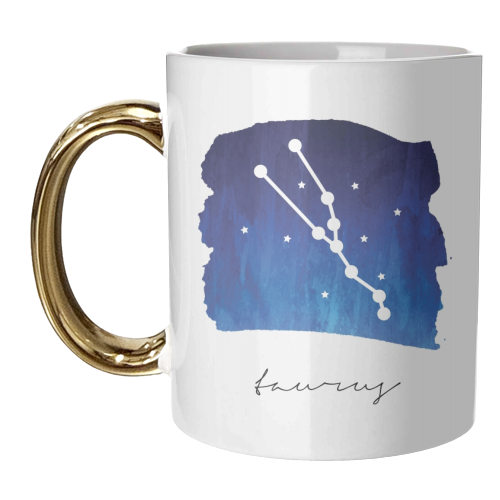 Taurus Zodiac Constellation - unique mug by Toni Scott