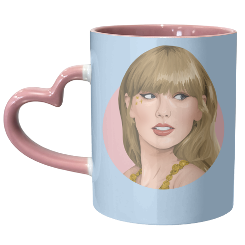 Tay Blue and Pink - unique mug by Pink and Pip