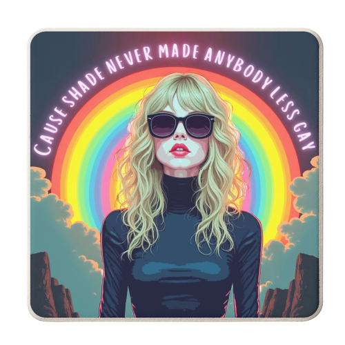 Tay in the Shade - personalised beer coaster by DOLLY WOLFE