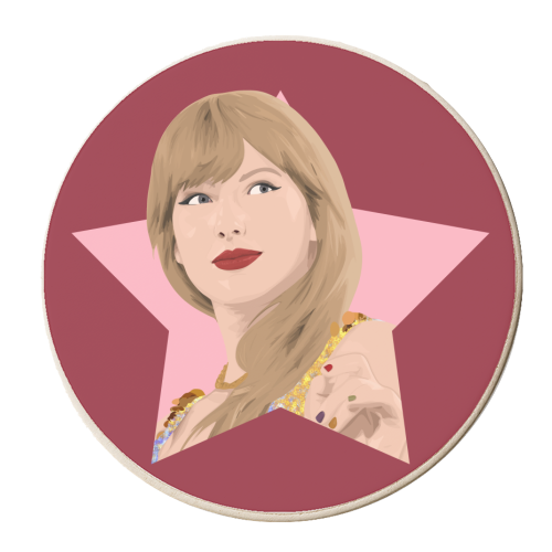 Tay Star - personalised beer coaster by Pink and Pip