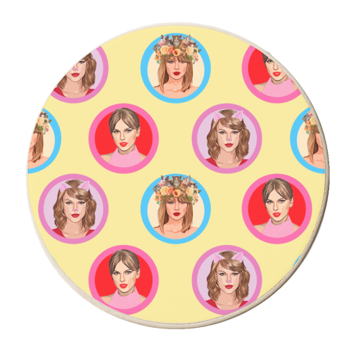 Tay Tay Balls Lemon - personalised beer coaster by DOLLY WOLFE