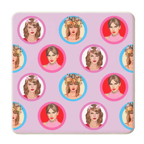 Tay Tay Balls Lilac - personalised beer coaster by DOLLY WOLFE