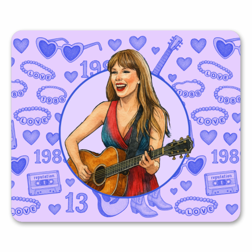 Tay Toile Blue - mouse mat by Ms Doodle