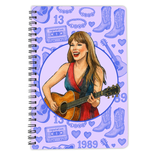Tay Toile Blue - personalised A4, A5, A6 notebook by Ms Doodle