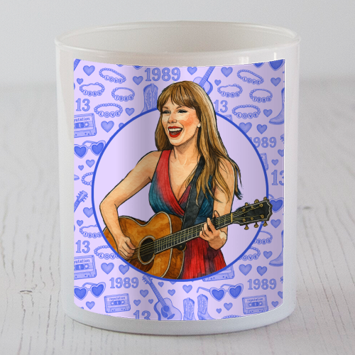 Tay Toile Blue - scented candle by Ms Doodle