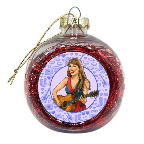 Tay Toile Blue - xmas bauble by Ms Doodle