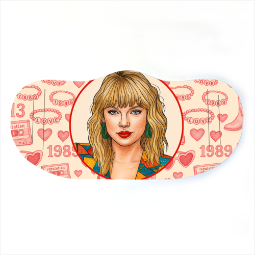 Tay Toile Red - face cover mask by Ms Doodle