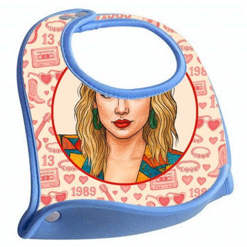 Tay Toile Red - feeding bib by Ms Doodle