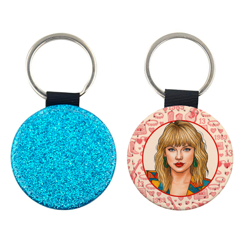 Tay Toile Red - keyring by Ms Doodle