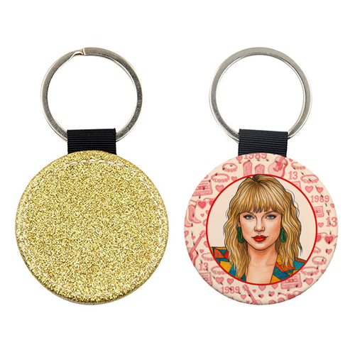 Tay Toile Red - keyring by Ms Doodle