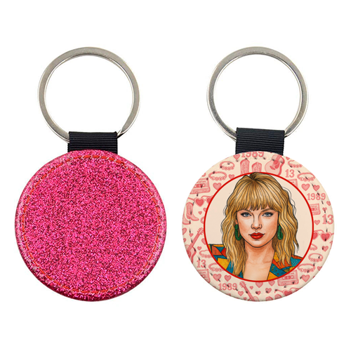 Tay Toile Red - keyring by Ms Doodle