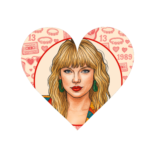 Tay Toile Red - Magnet by Ms Doodle