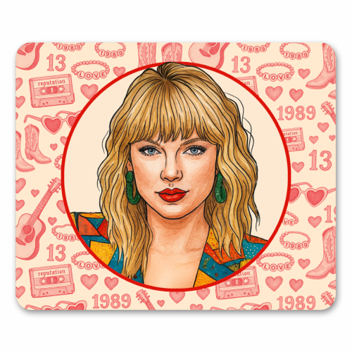 Tay Toile Red - mouse mat by Ms Doodle