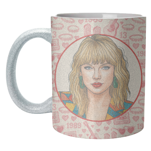 Tay Toile Red - unique mug by Ms Doodle