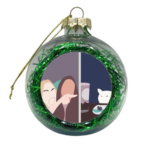 Taylor and Smudge The Cat Meme - xmas bauble by Move Studio